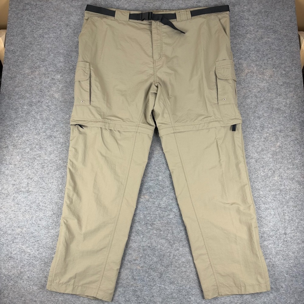 Magellan Outdoors Fish Gear Back Country Pants 33" Belted Beige Mens 3XL